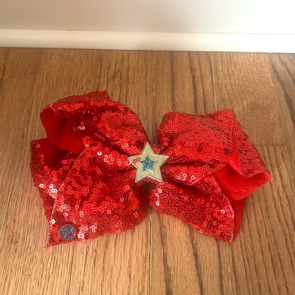 Sparkly Red JoJo Bow